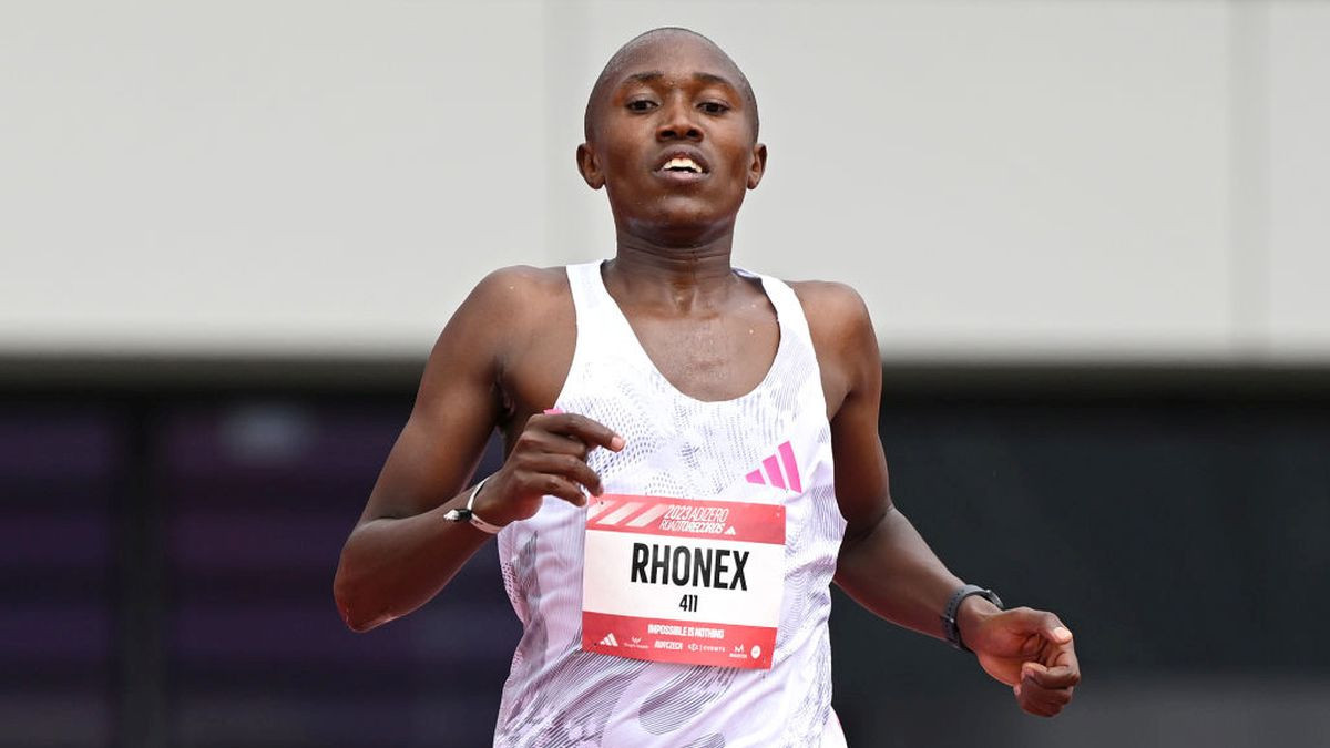 Rhonex Kipruto in the Men's 10km race during the Adizero: Road To Records 2023 on April 2023 in Germany. GETTY IMAGES