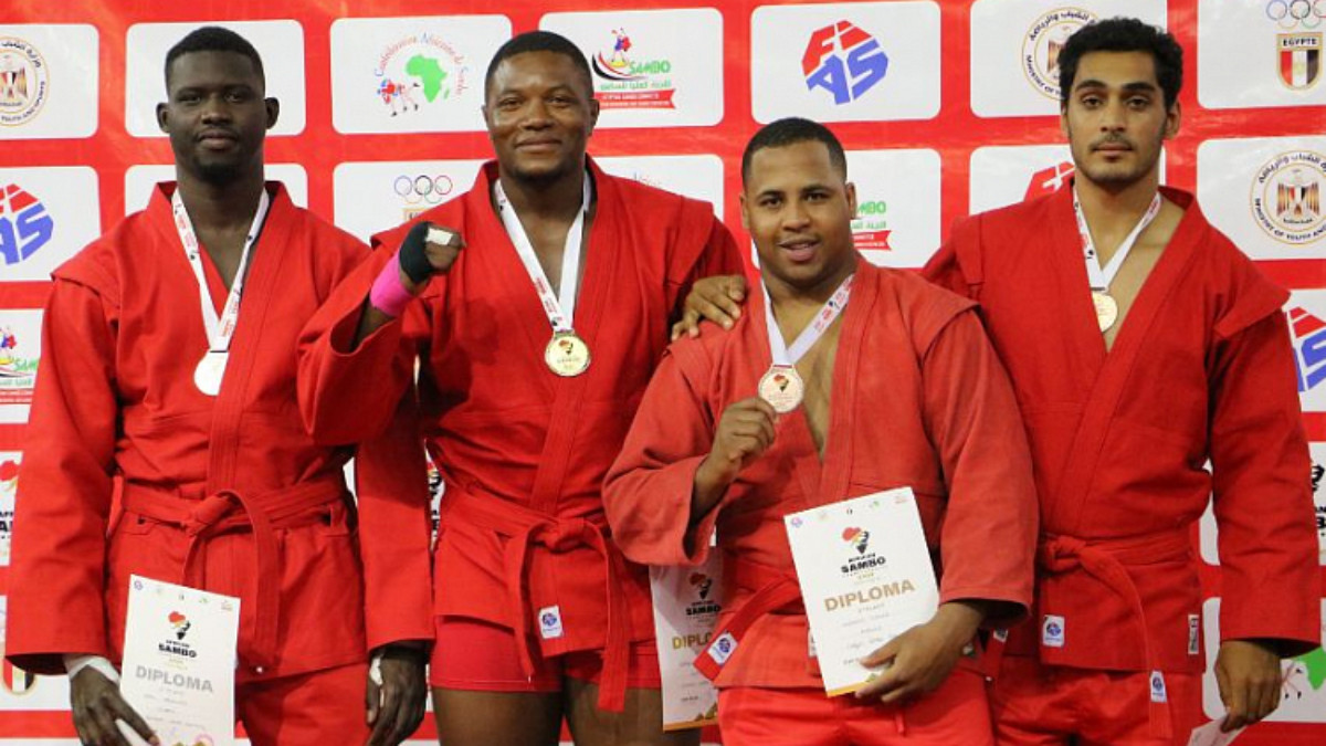 2021 world champion Maxwell Djantou (second from) once again best in Africa. FIAS