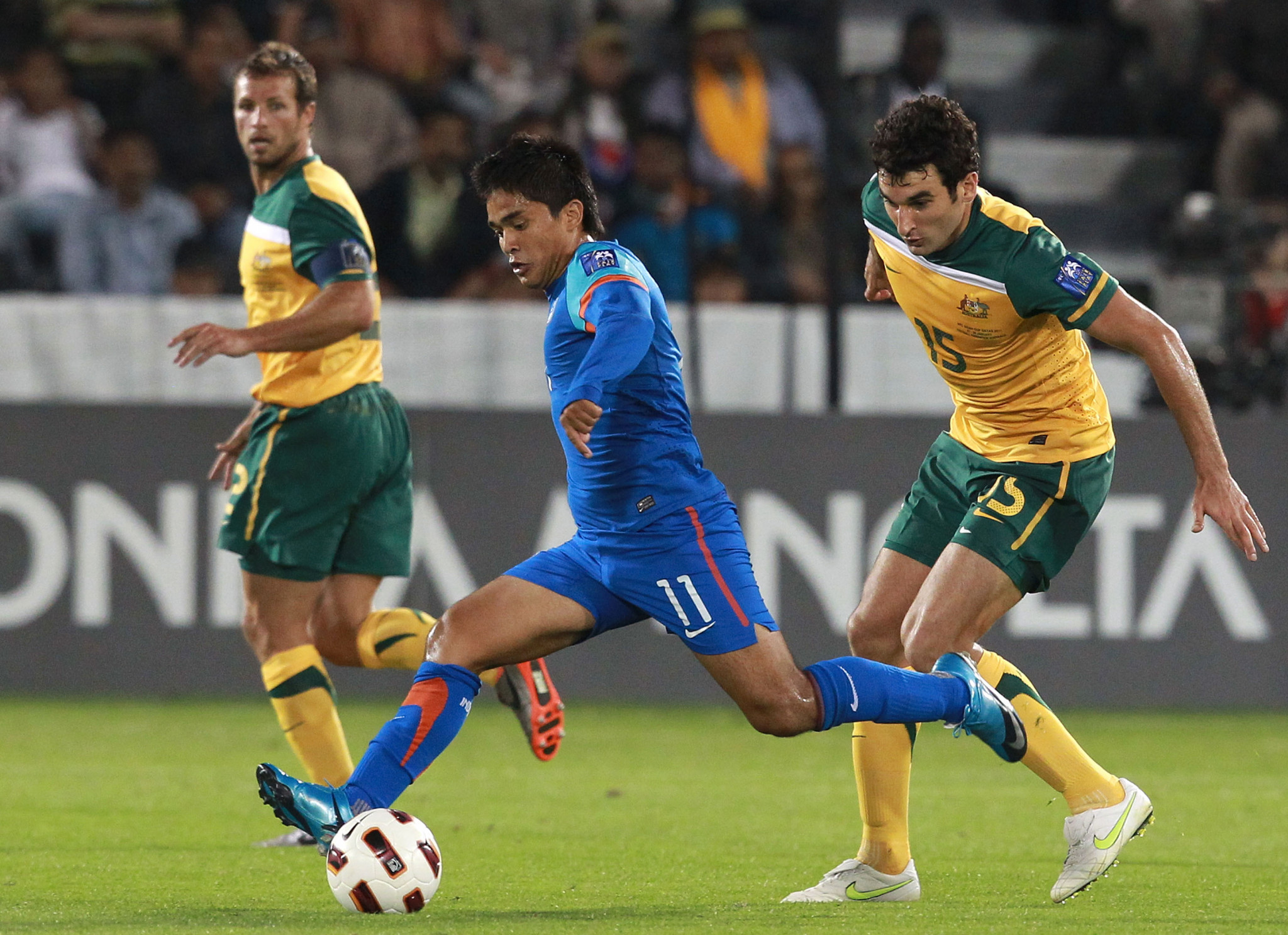 Sunil Chhetri has retired from international football with India. GETTY IMAGES
