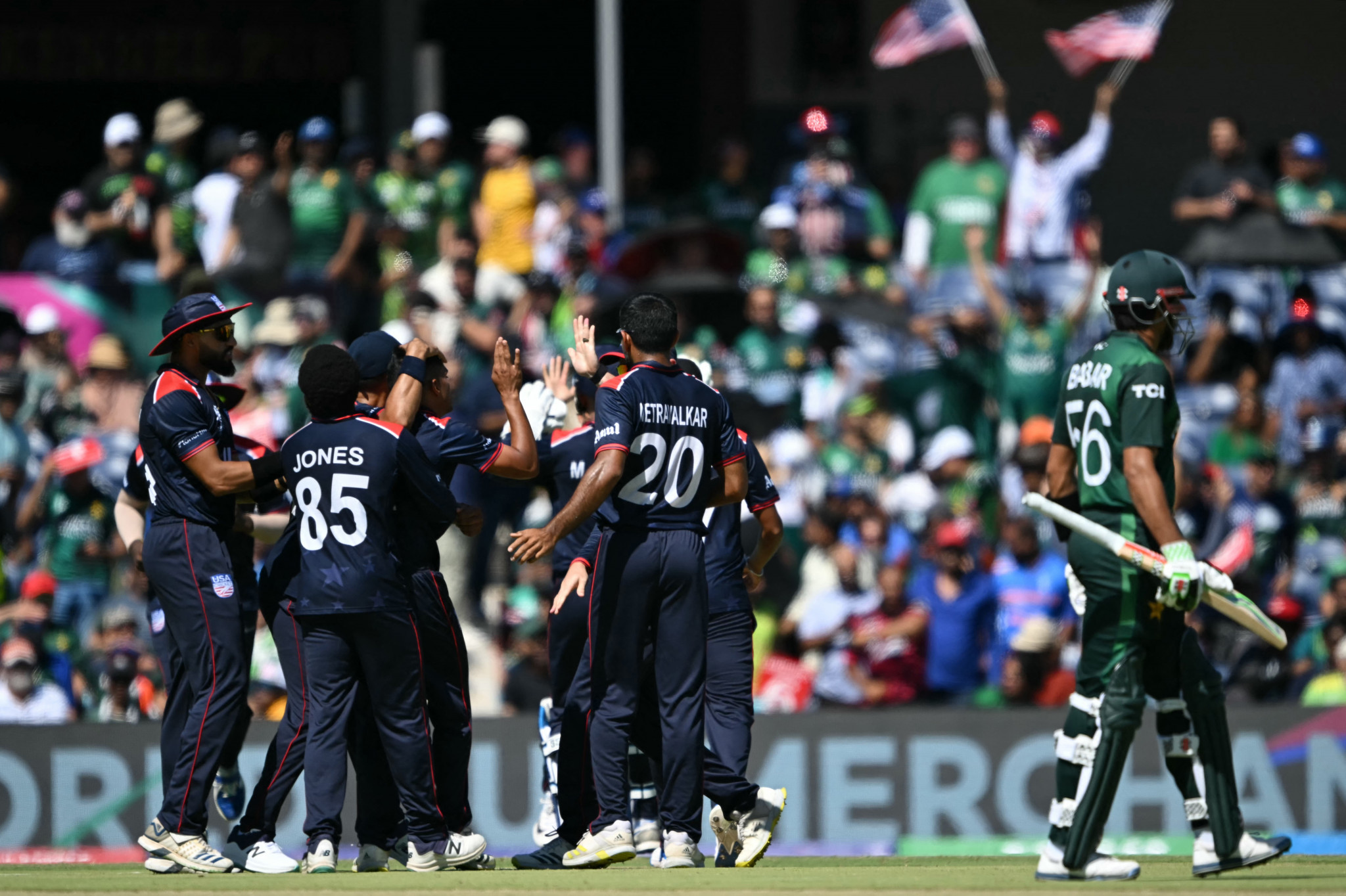 USA clinched a thrilling Super Over victory against Pakistan in Texas to stun the cricket world. GETTY IMAGES