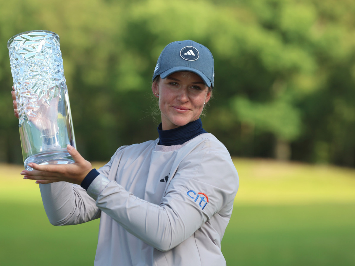 Linn Grant made history by winning her second DP World Tour golf title. GETTY IMAGES