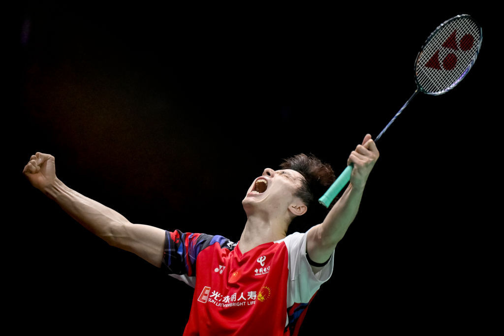 China's Shi Yuqi is badminton's new world number one after his first Indonesia Open title win. GETTY IMAGES  