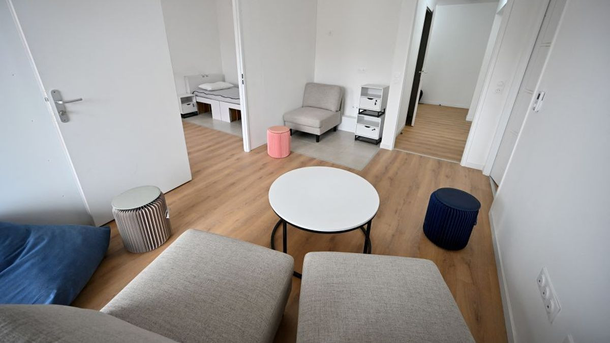 Interior of an apartment at the Olympic Village where the athletes will be housed in Saint-Ouen-sur-Seine, a nearby suburb of Paris. GETTY IMAGES