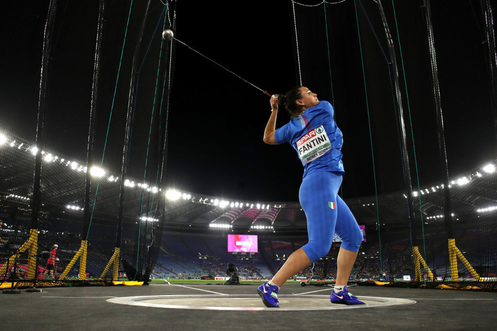 Sara Fantini takes home the women's hammer throw gold at the European Athletics Championships. GETTY IMAGES