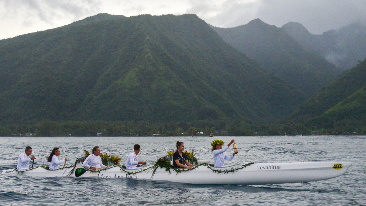 Stage 31 of the torch relay: Southern stars in French Polynesia. PARIS2024