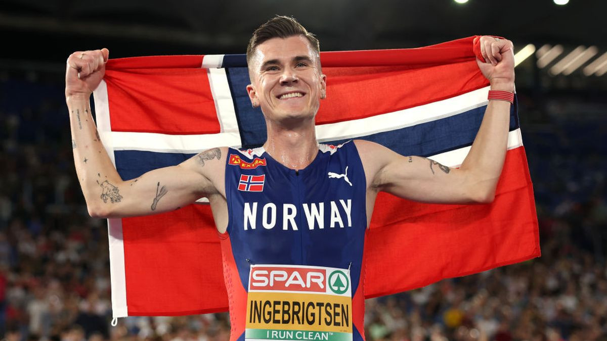 Ingebrigtsen completed his third consecutive double at the European Athletics Championships on Wednesday. GETTY IMAGES