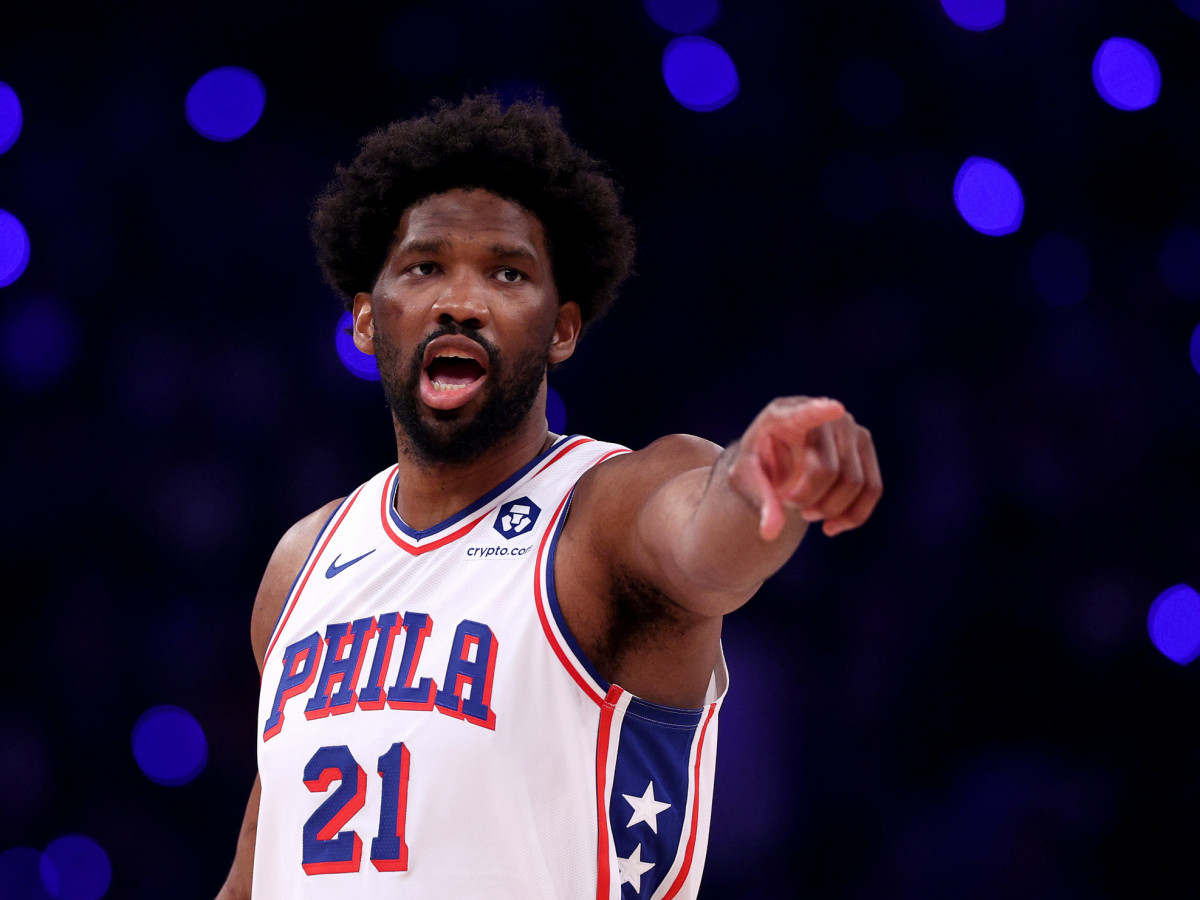 Joel Embiid will play for the US in the 2024 Olympics. GETTY IMAGES
