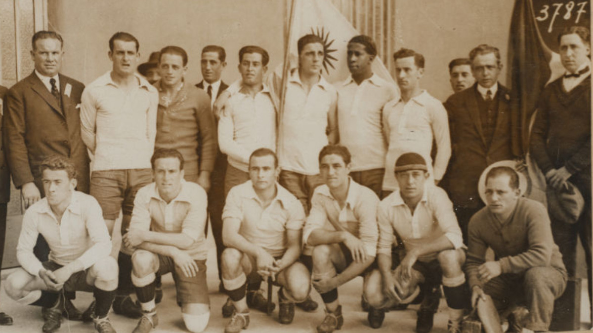 Historic Uruguay shirt from 1924 Paris Olympics up for auction. GETTY IMAGES