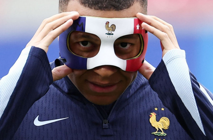 France expect Mbappe to play with mask against Netherlands at Euro 2024. GETTY IMAGES