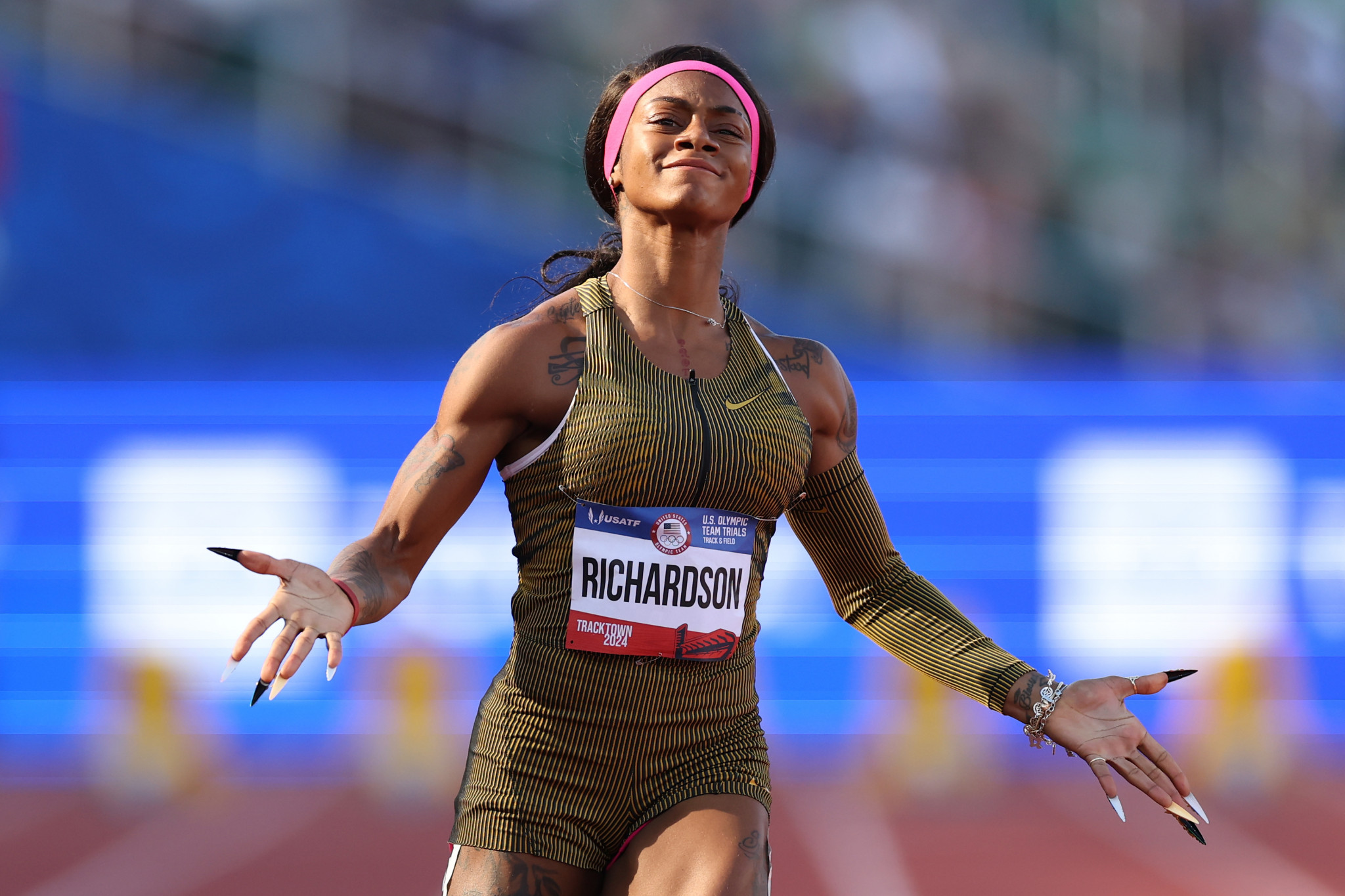 After missing out on Tokyo 2020, Sha'Carri Richardson is back in the Olympics. GETTY IMAGES