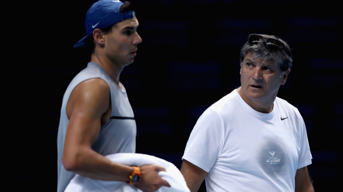 Rafa Nadal and Toni Nadal, during the period when his uncle was the Spanish tennis player's coach. GETTY IMAGES