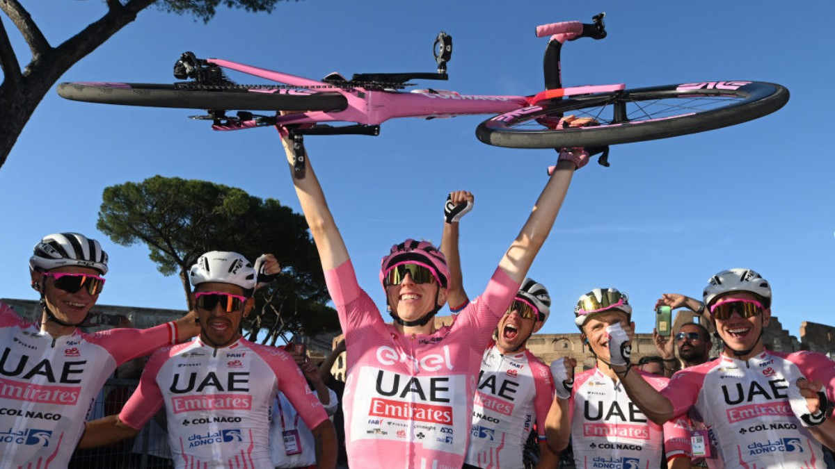 Pogacar won the Giro d'Italia in May with authority and now wants the Tour. GETTY IMAGES