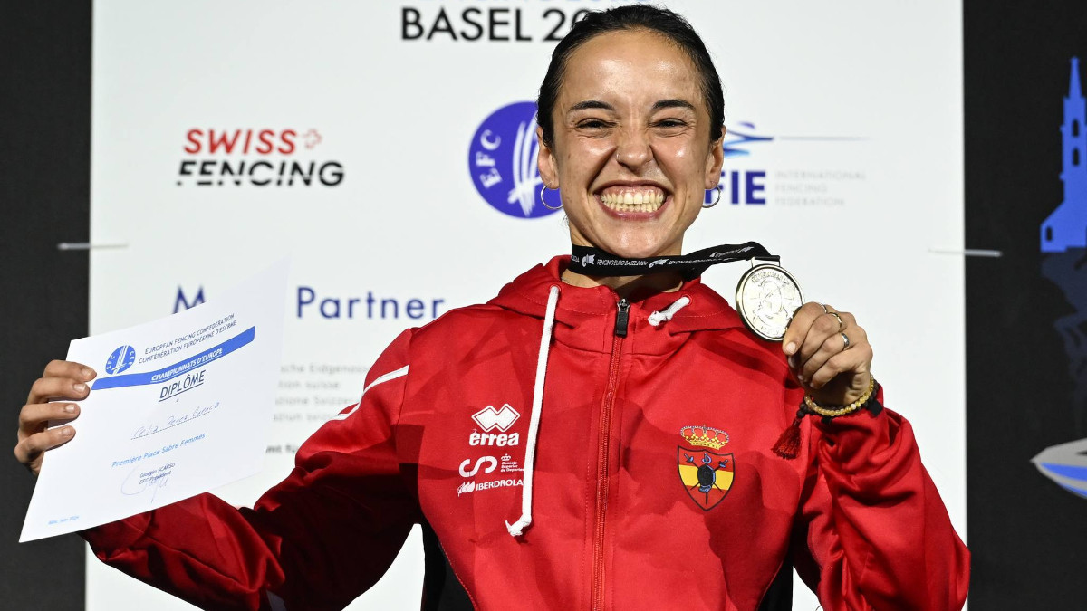 Spain's Celia Pérez Cuenca was delighted with her European gold medal. FIE