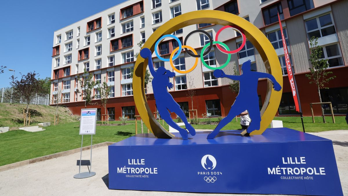A general view shows the Olympic village "Olympium" during its inauguration in Villeneuve d'Ascq near Lille in the north of France. GETTY IMAGES