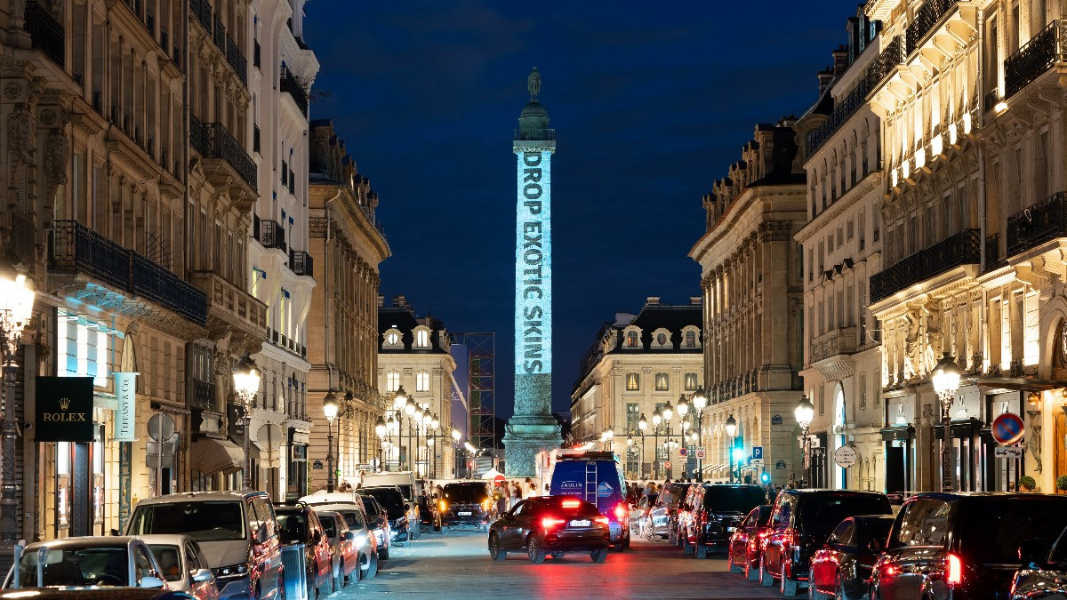 PETA has projected its protests onto iconic landmarks in Paris. PETA