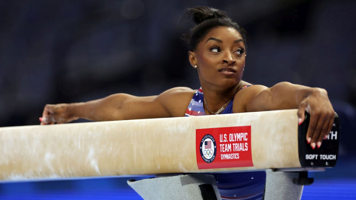 Simone Biles Seeks Paris Ticket in Fierce Competition. GETTY IMAGES