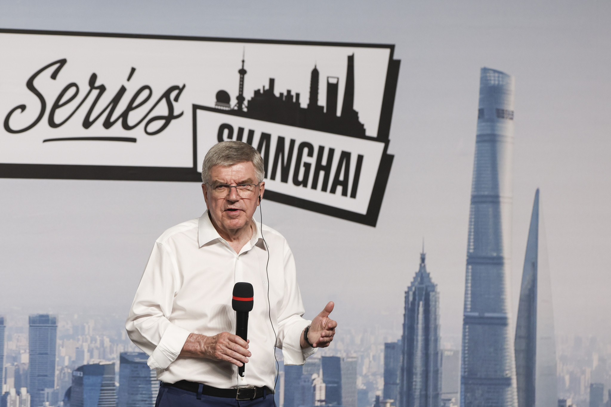 IOC president Thomas Bach during a press conference in Shanghai. GETTY IMAGES