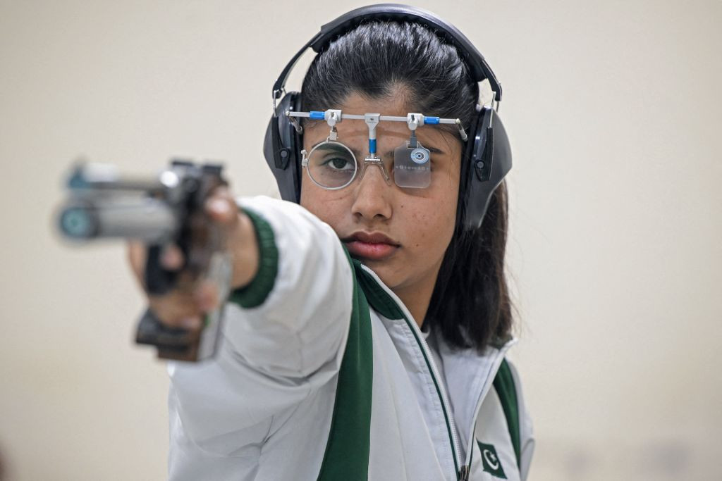 Kishmala Talat makes history as Pakistan's first female to qualify for Olympic shooting. GETTY IMAGES
