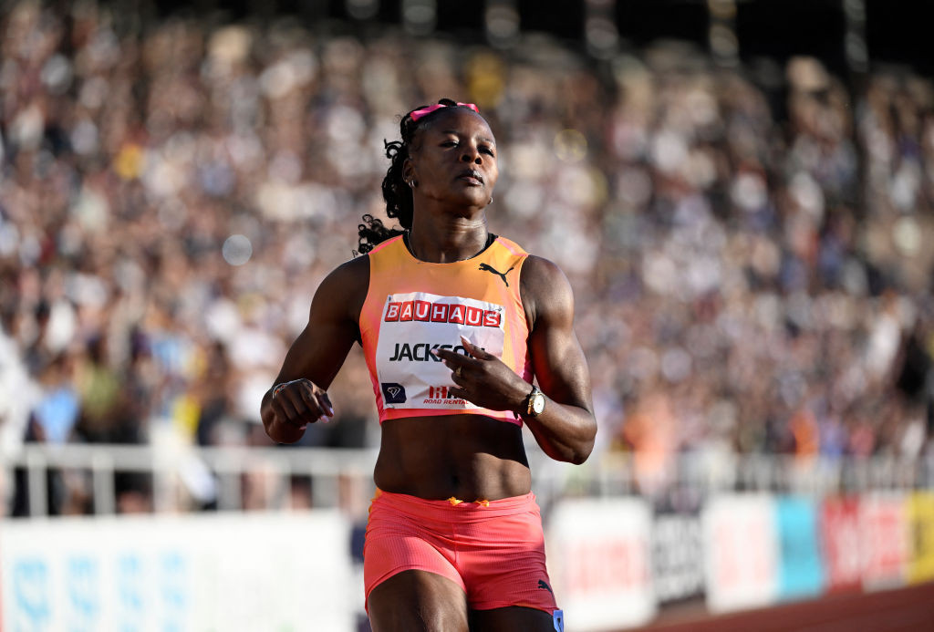  Shericka Jackson tops Jamaican 200 heats in Olympic double bid