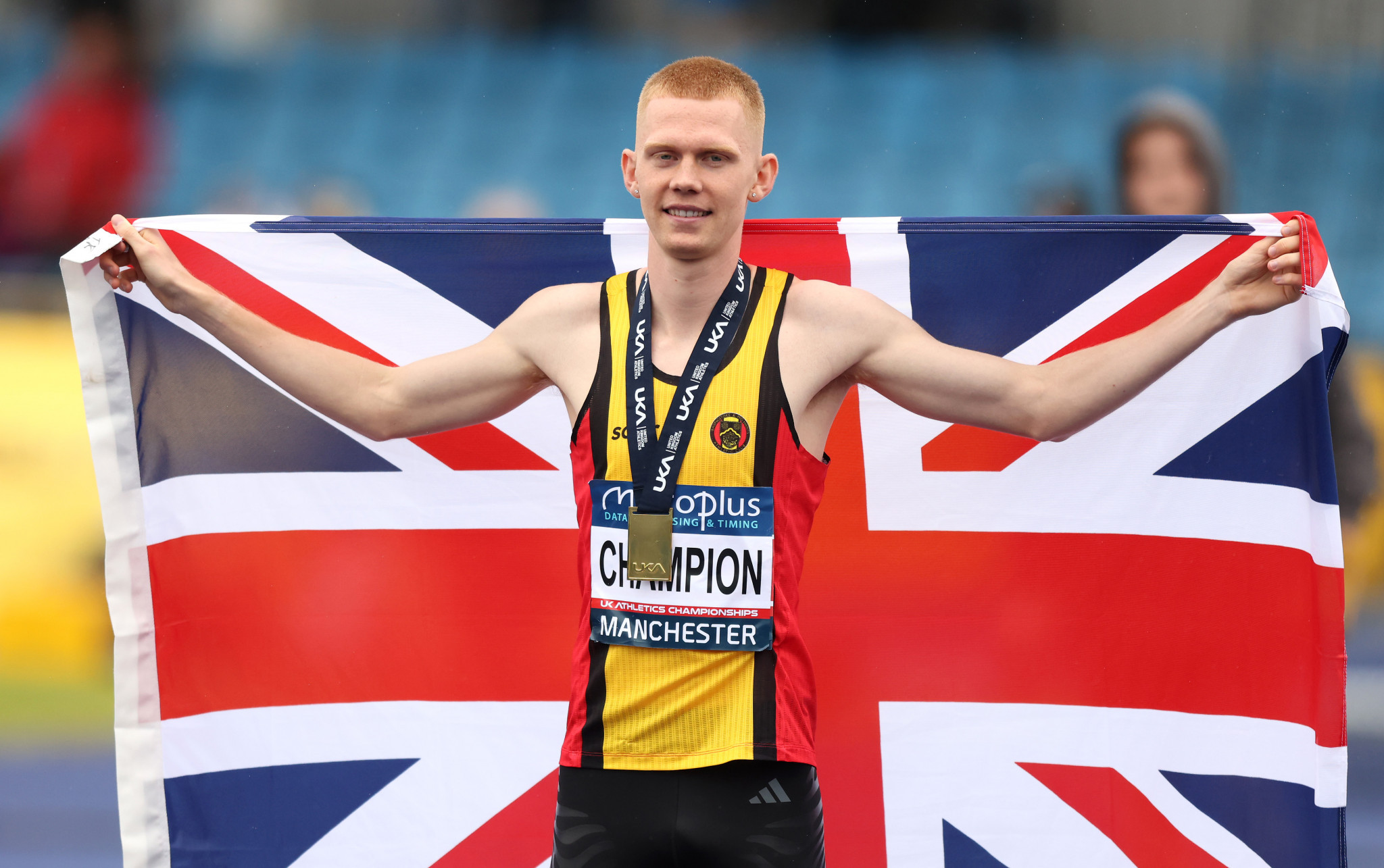 Ben Pattison seized victory in the men's 800m race in Manchester. GETTY IMAGES