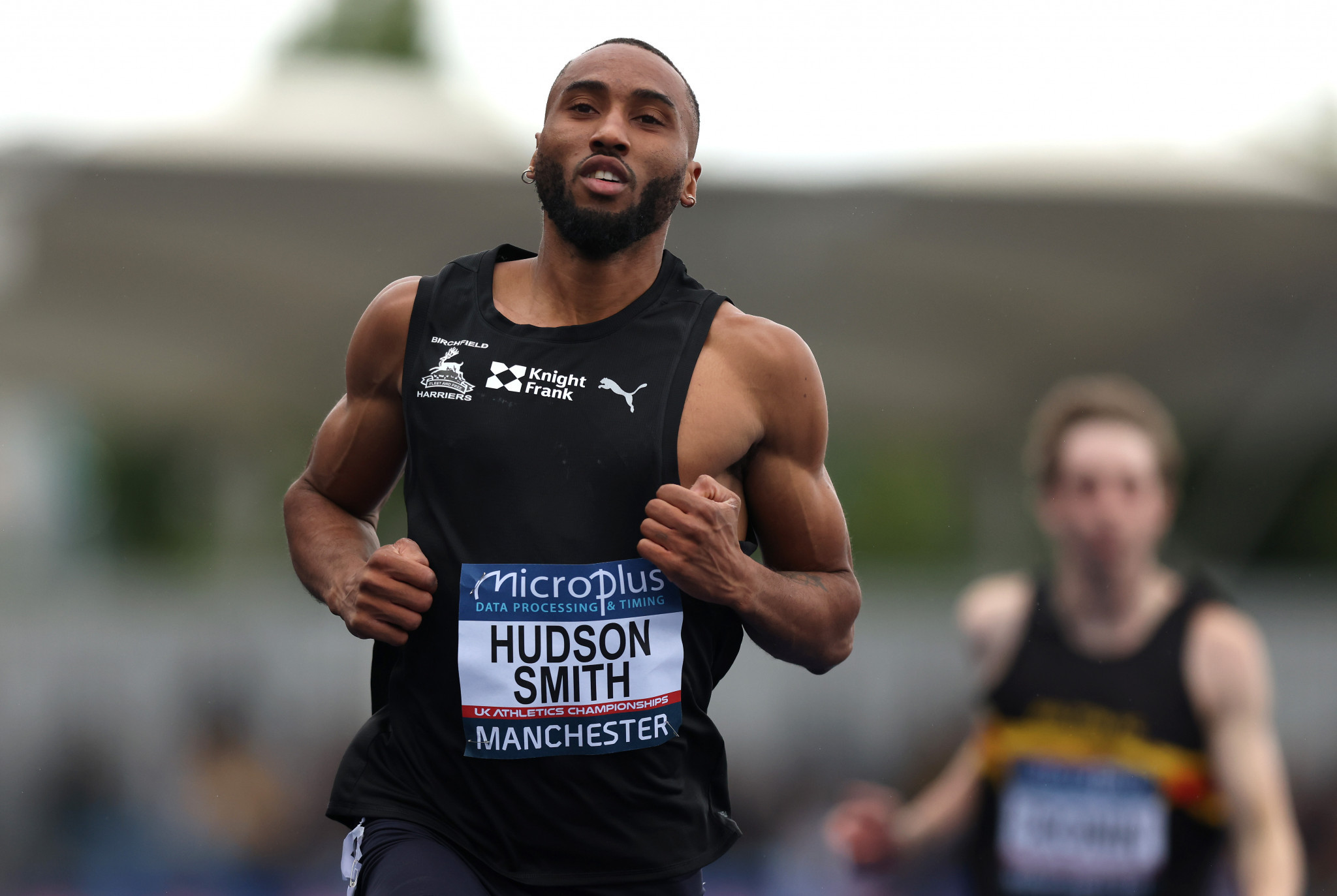Matthew Hudson-Smith continued his stellar season by winning the men’s 200m. GETTY IMAGES