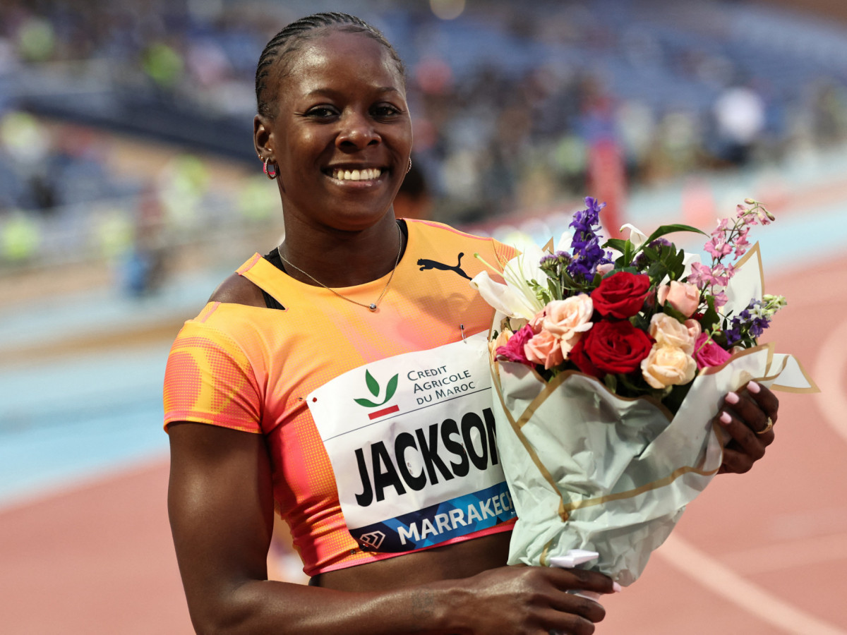 Shericka Jackson will represent Jamaica at the Paris Olympics. GETTY IMAGES
