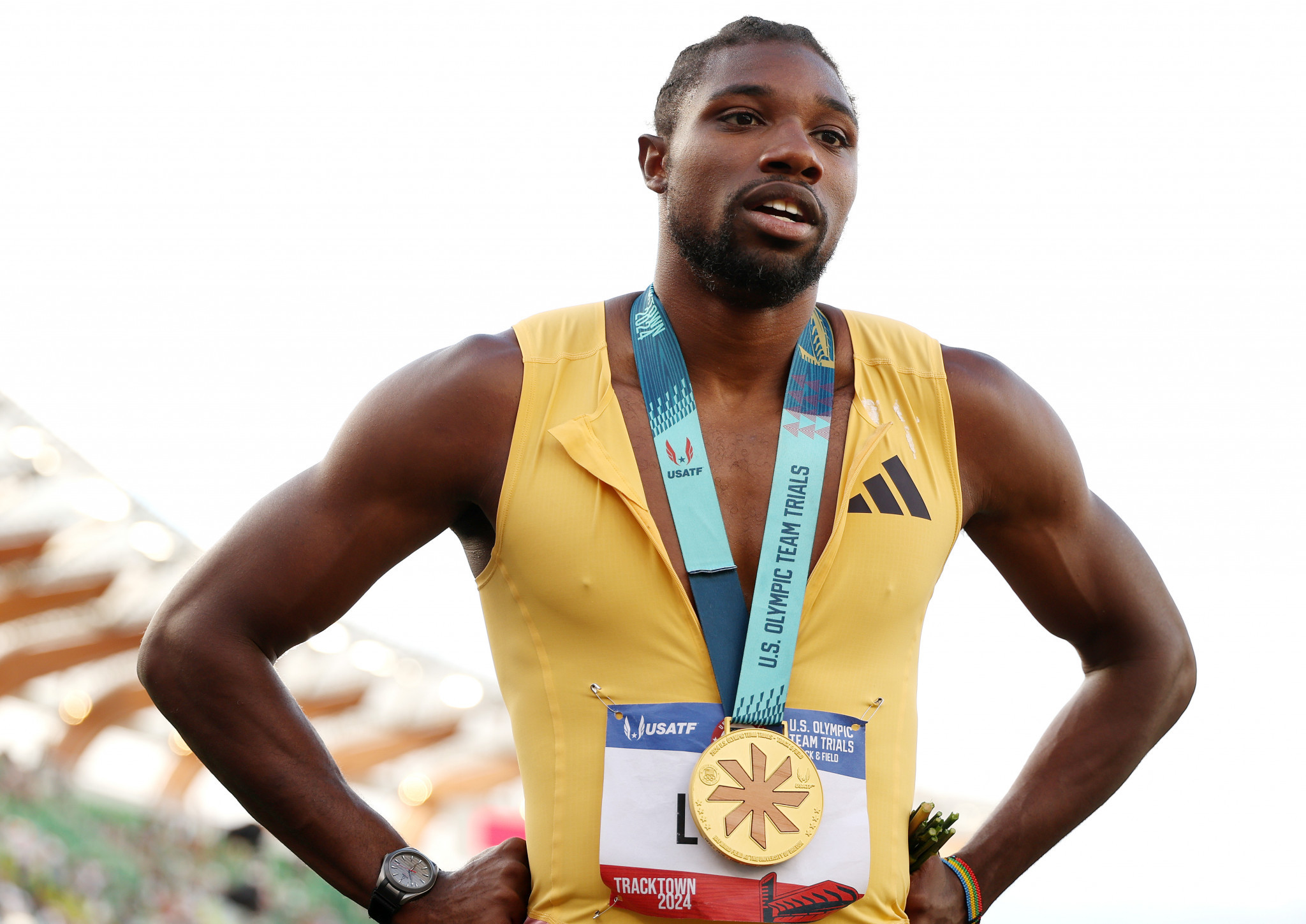 Noah Lyles will be gunning for gold in the men's  relay. GETTY IMAGES