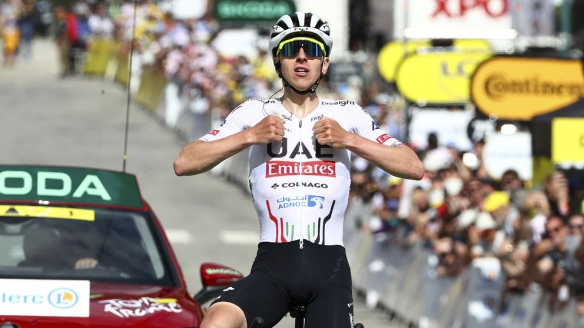 
Pogacar enters victorious and solo in the fourth stage of the Tour with a finish in Valloire. GETTY IMAGES