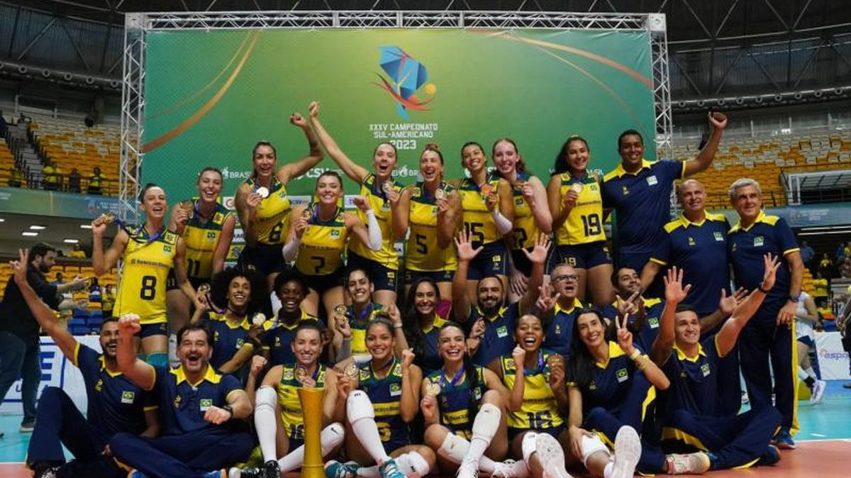 Brazilian women's volleyball team in the South American Championship