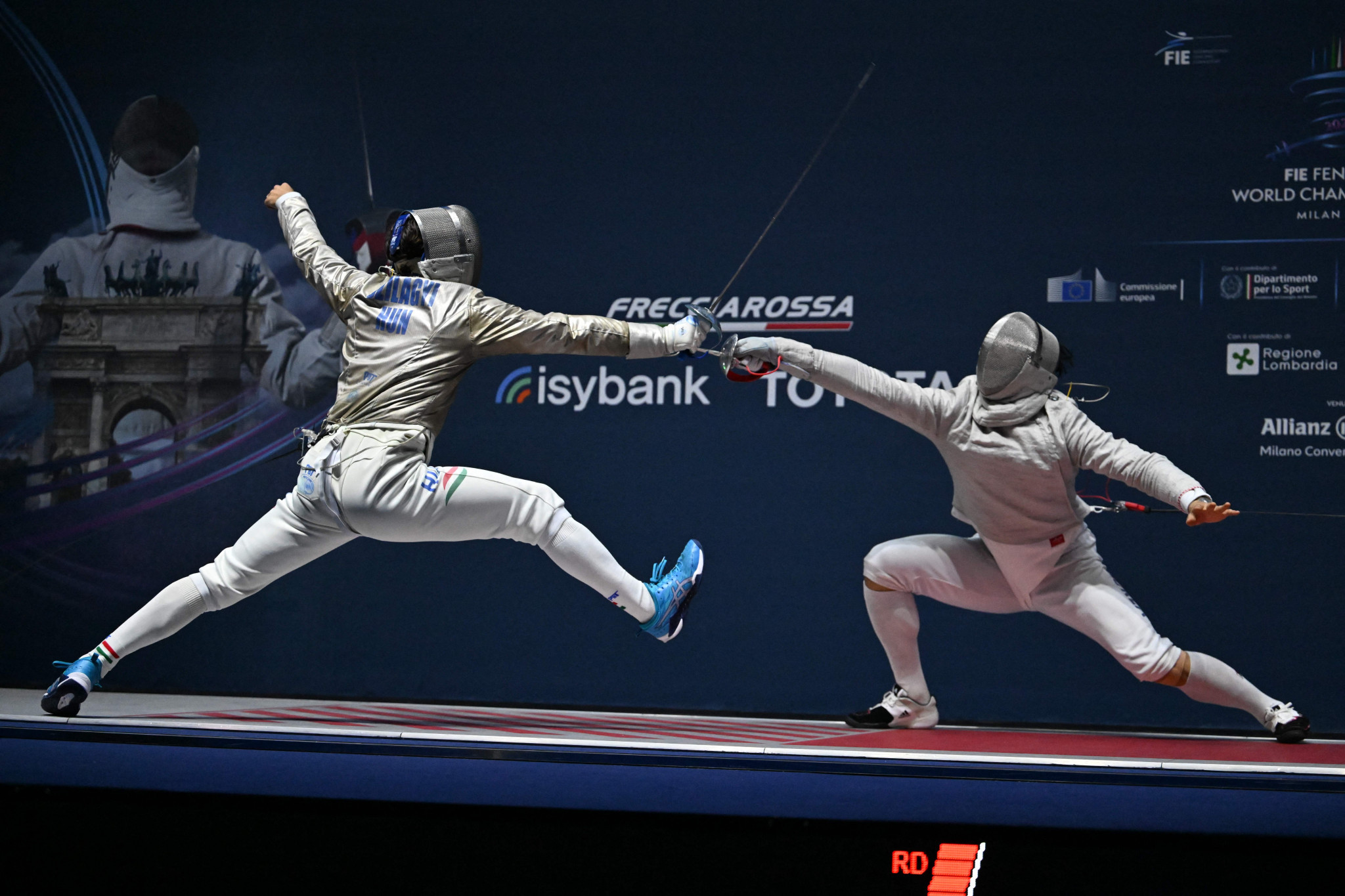 Szilagyi (L) will battle it out on the Paris stage showcasing his fencing talents to the world. GETTY IMAGES