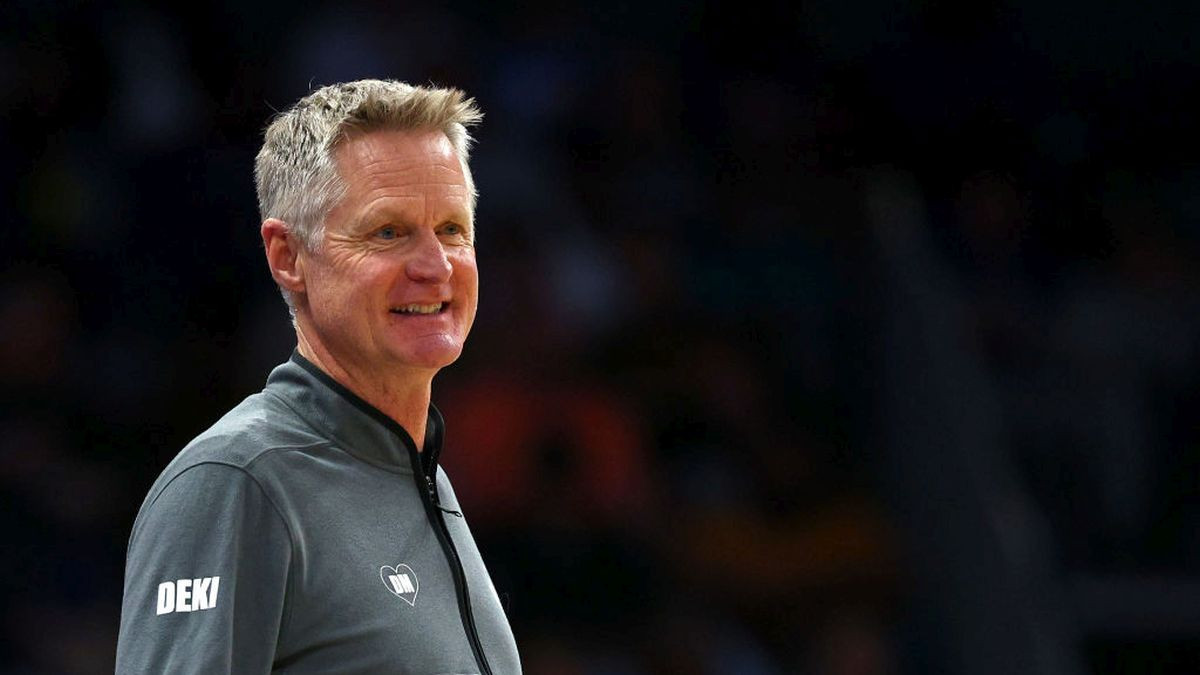Coach Steve Kerr during a Warriors' game last season. GETTY IMAGES