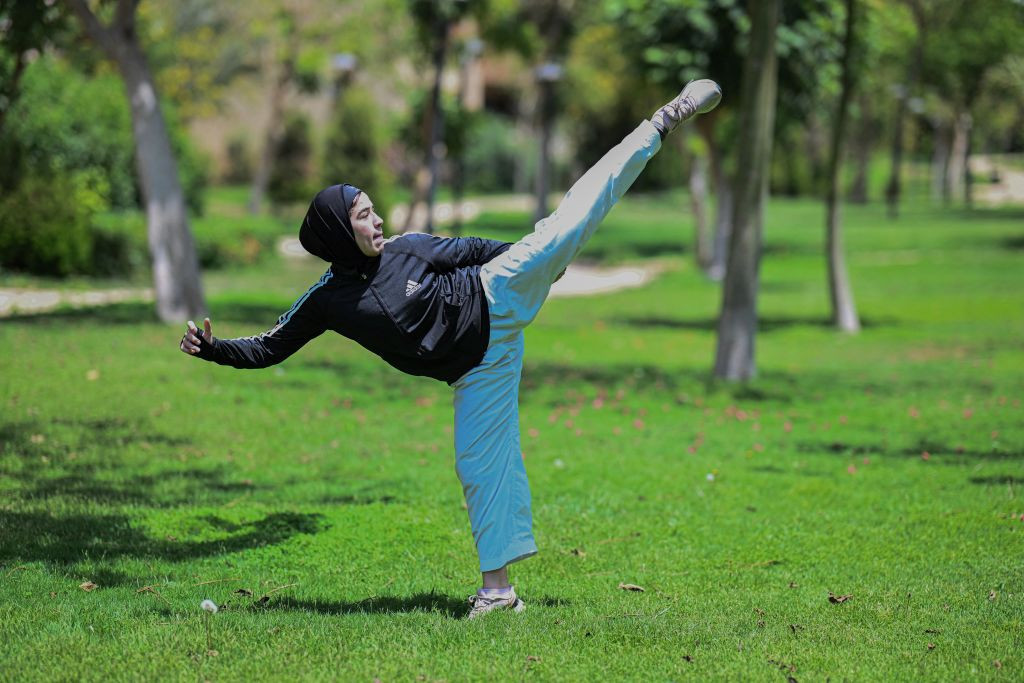 Displaced Gazan karate champ, Mais Elbostami, forges a future in Egypt
