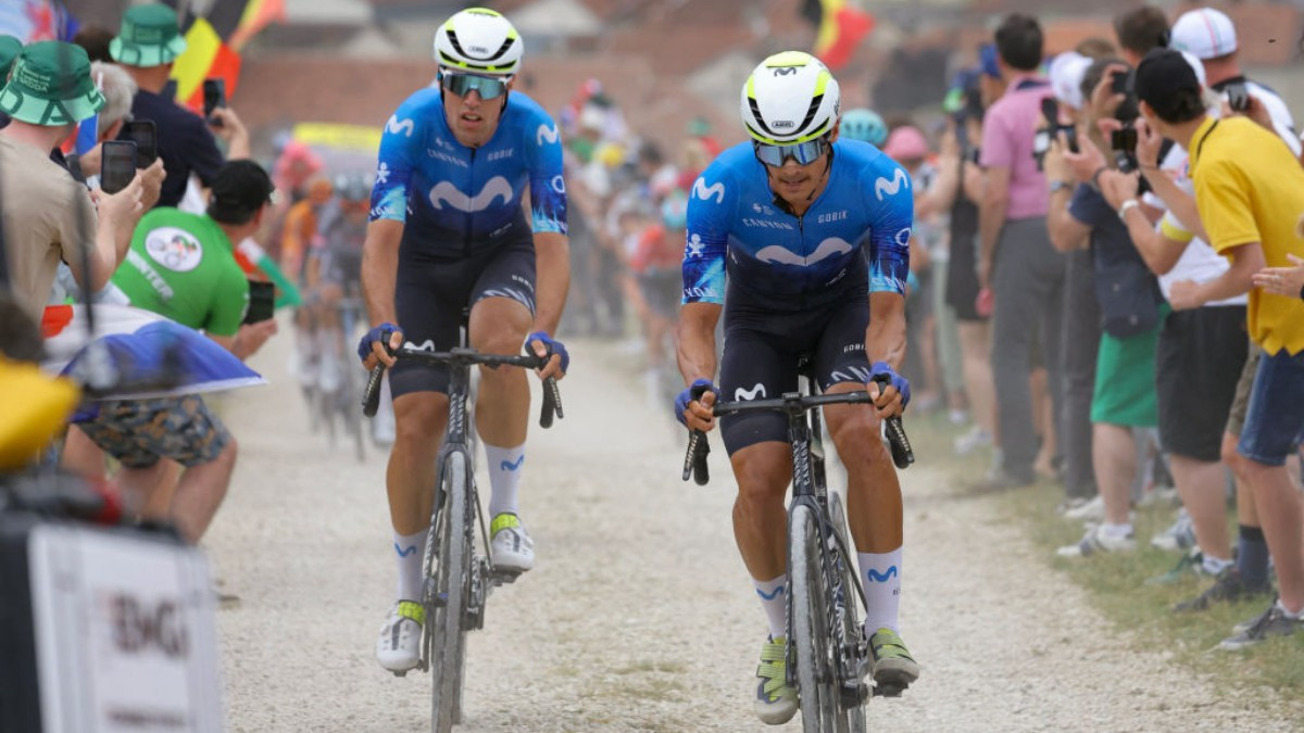 
Lazkano and Aranburu, during last Sunday's Tour de France stage in Troyes. GETTY IMAGES