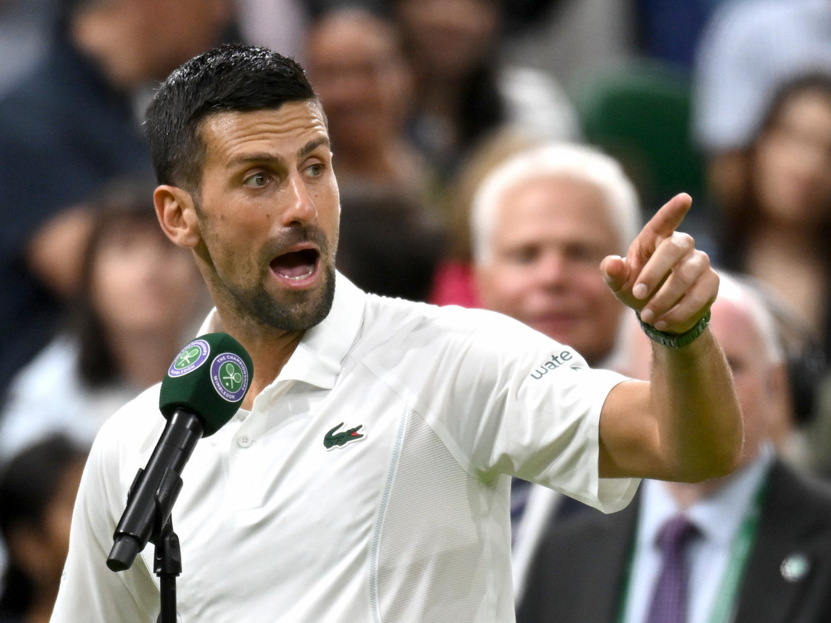 Novak Djokovic used his on-court interview to angrily accuse the fans of booing him. GETTY IMAGES