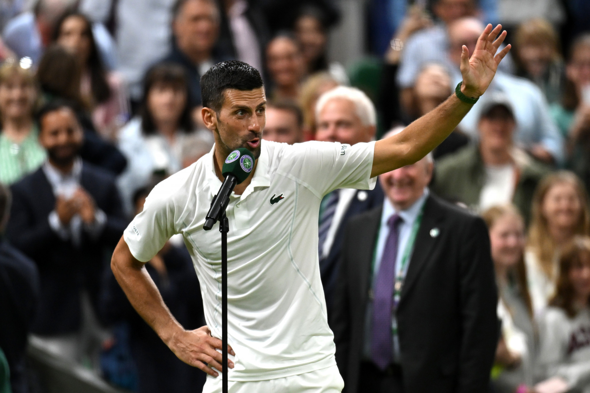 Novak Djokovic slammed the Wimbledon crowd after his victory over Holger Rune. GETTY IMAGES