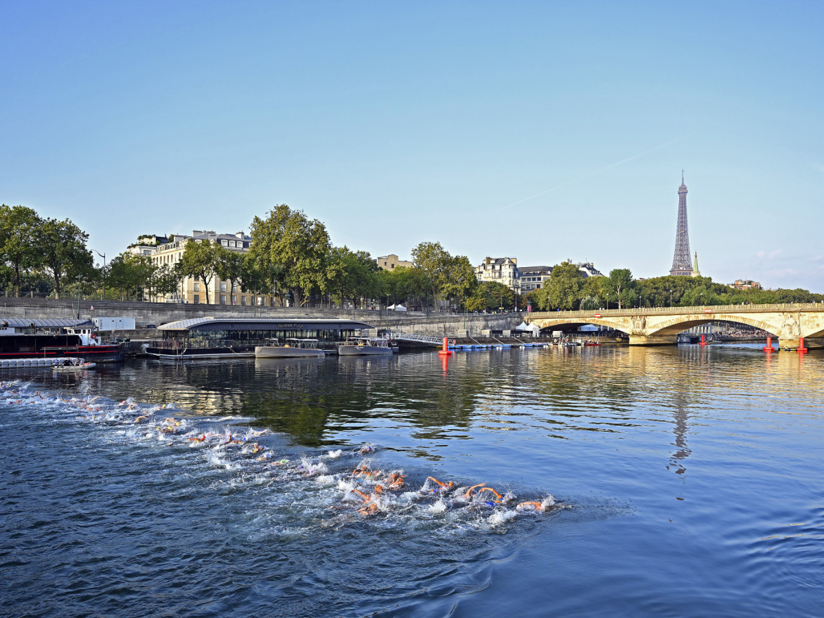 The River Seine remains the focal point for this summer's Olympics in Paris. GETTY IMAGES