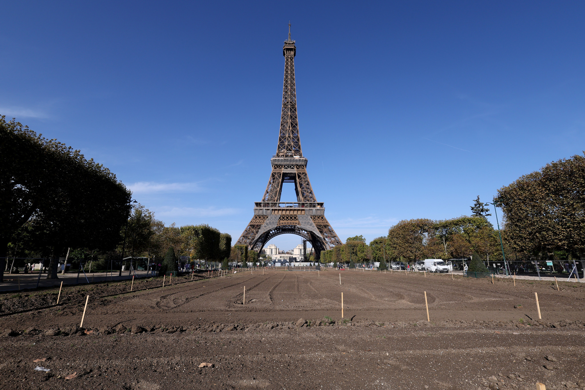 An urban beach is being constructed on the shores of the Seine. GETTY IMAGES