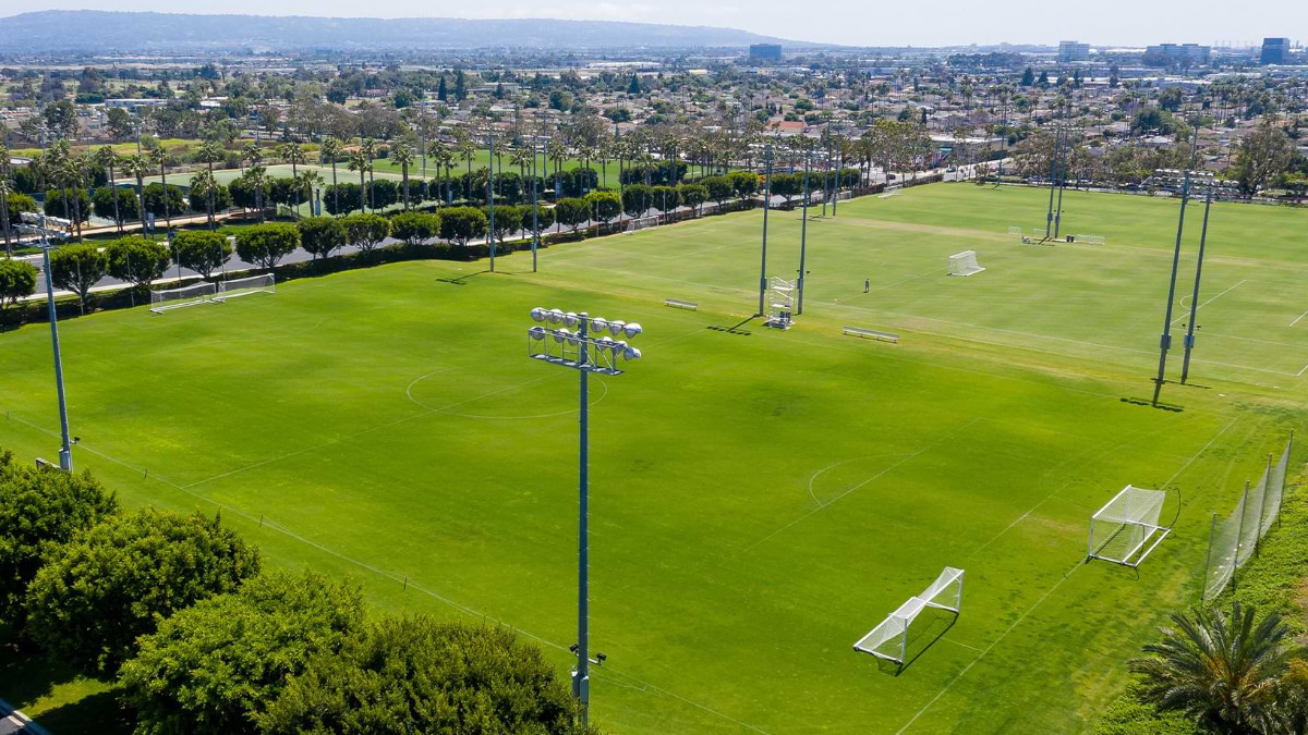 The Fields in Carson are currently used as training grounds for the LA Galaxy and will be transformed into a world-class temporary Hockey venue for the 2028 Games. LA28
