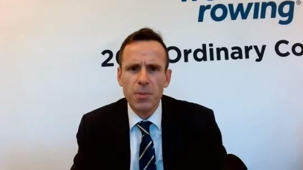World Rowing President Jean-Christophe Rolland. WORLD ROWING