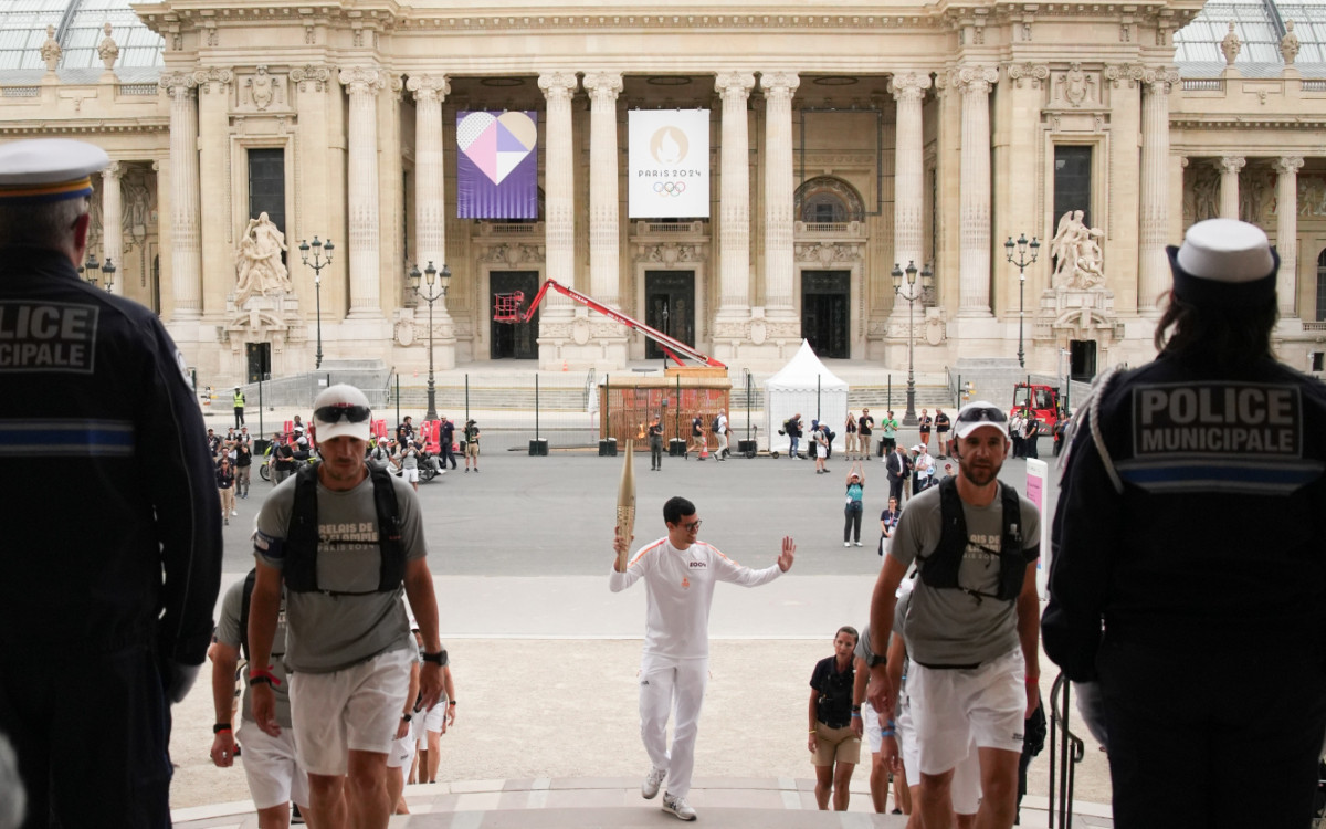 The Grand Palais also hosted the Olympic Torch Relay. PARIS 2024