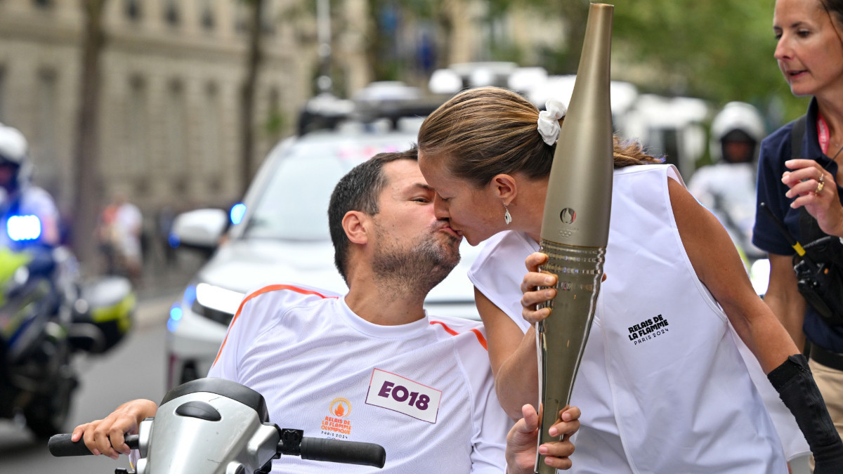 Emotions and love were also present at the Olympic Torch Relay on Sunday. PARIS 2024 