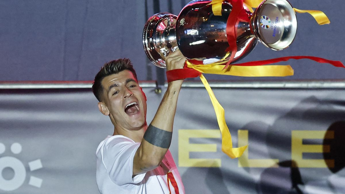 Álvaro Morata acted as master of ceremony. GETTY IMAGES.