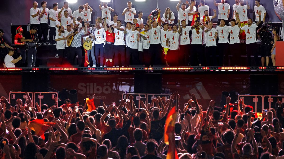 The Cibeles stage was an uninterrupted party. GETTY IMAGES.