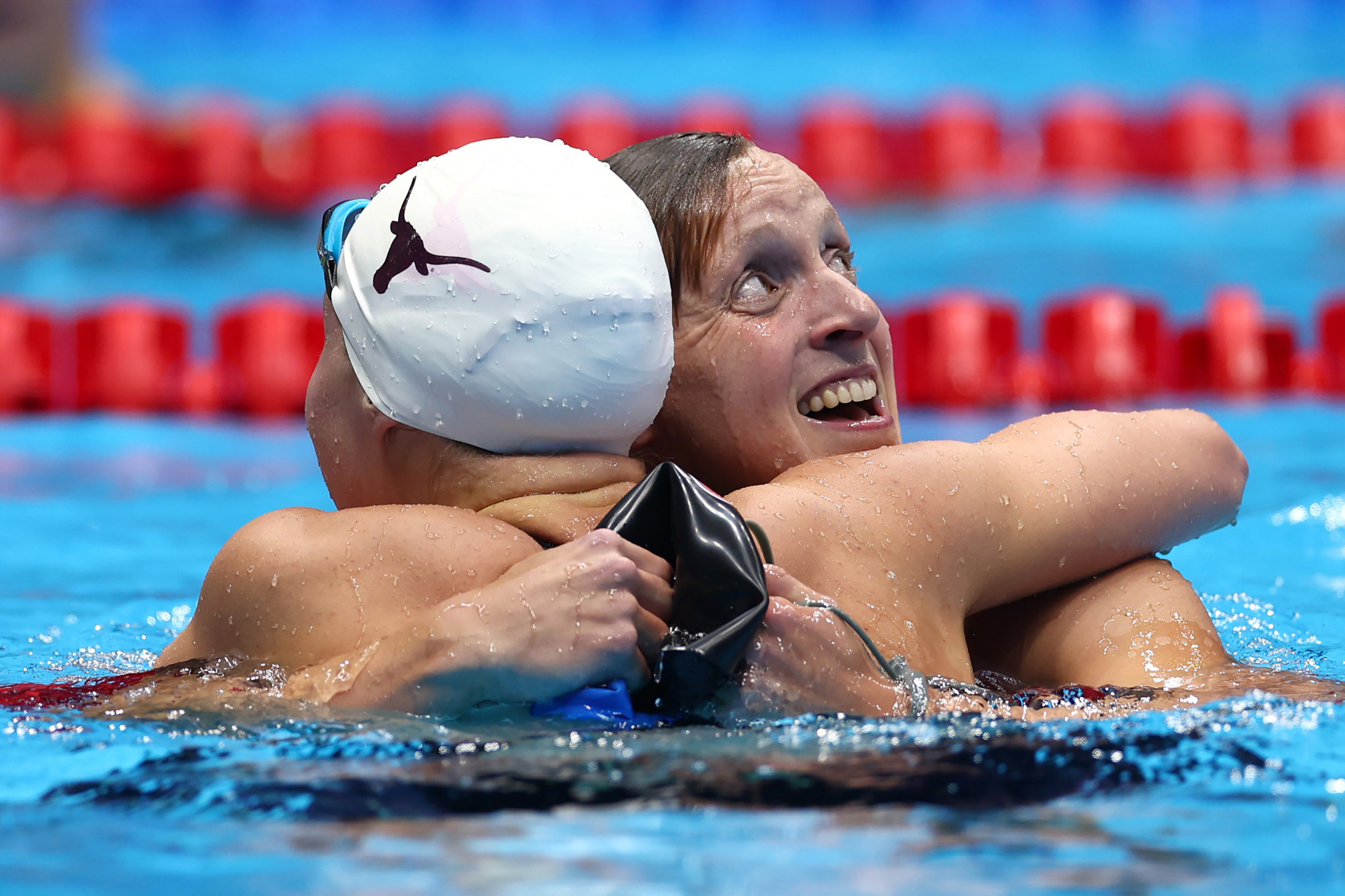 Katie Ledecky is relishing going up against her rivals at Paris 2024, that include Ariarne Titmus and Summer McIntosh. GETTY IMAGES