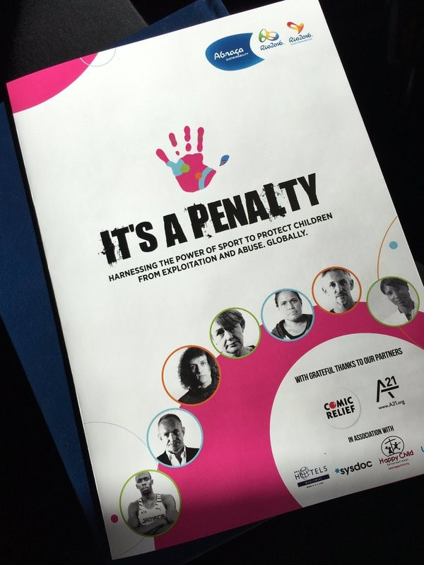 It’s a Penalty looks to inform people about the issue of child commercial exploitation ahead of this year's Olympic and Paralympic Games in Rio de Janeiro and educate people about the penalties for offenders ©Twitter