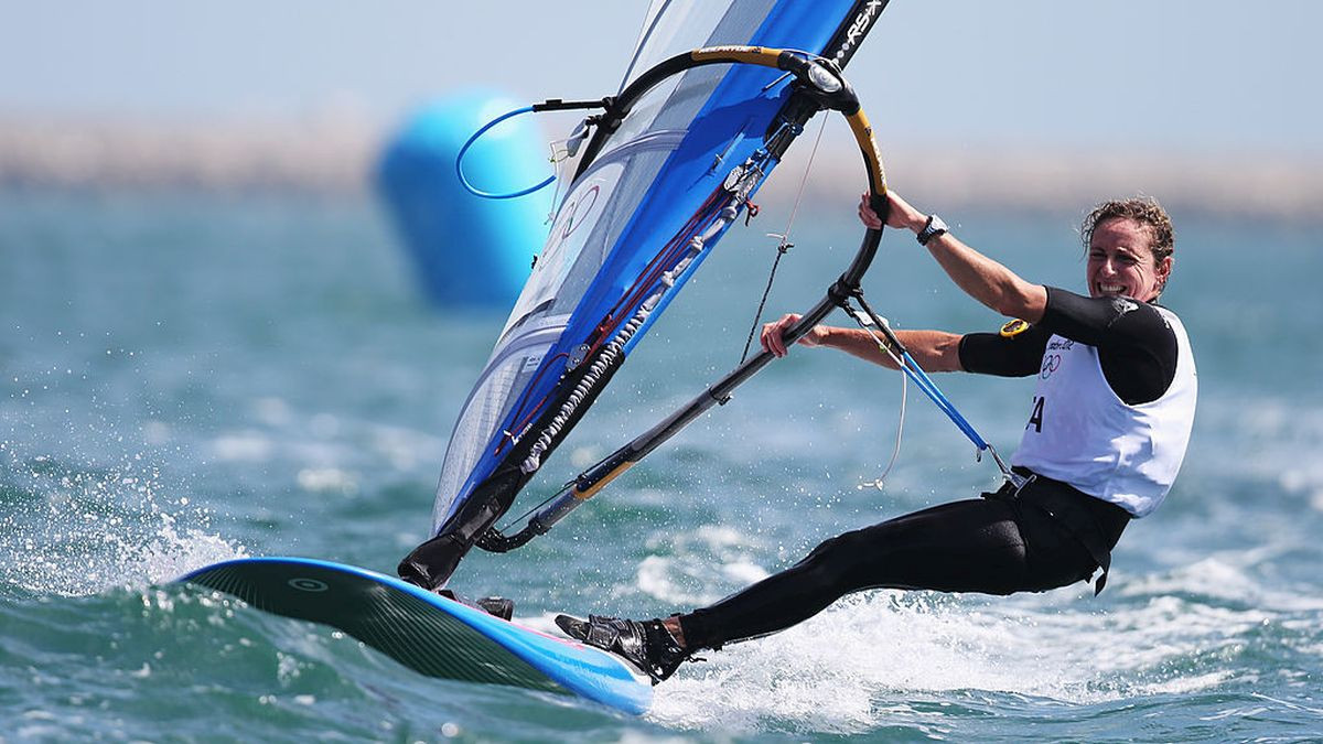 Alessandra Sensini of Italy competes in the RS:X Women's Sailing on Day 6 of the London 2012 Olympic Games on August 2, 2012 in Weymouth. GETTY IMAGES