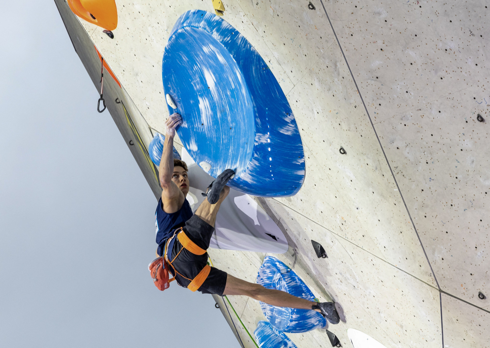 Toby Roberts has secured his place in Olympic climbing history as the first British male qualifier. GETTY IMAGES