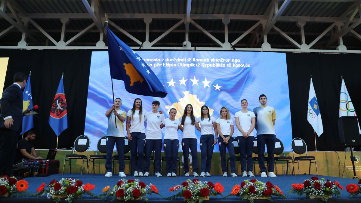 Kosovo's Olympic expedition being presented in the capital Pristina ahead of the 2024 Paris Games