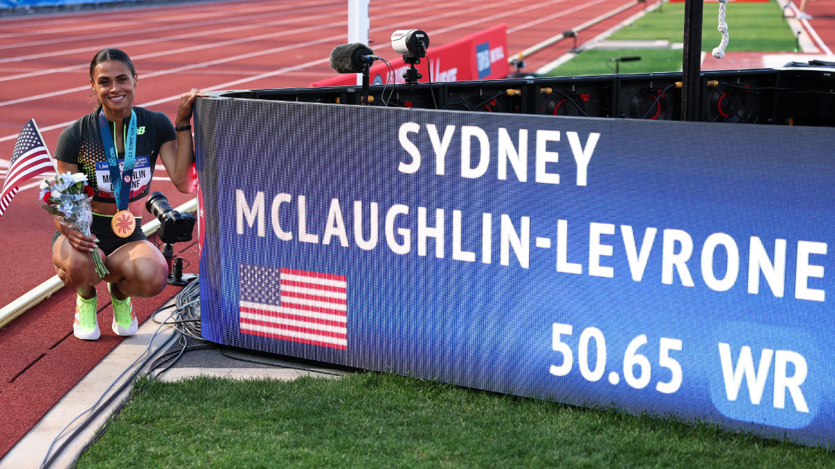 McLaughlin-Levrone has just improved her 400 m hurdles world record. GETTY IMAGES 