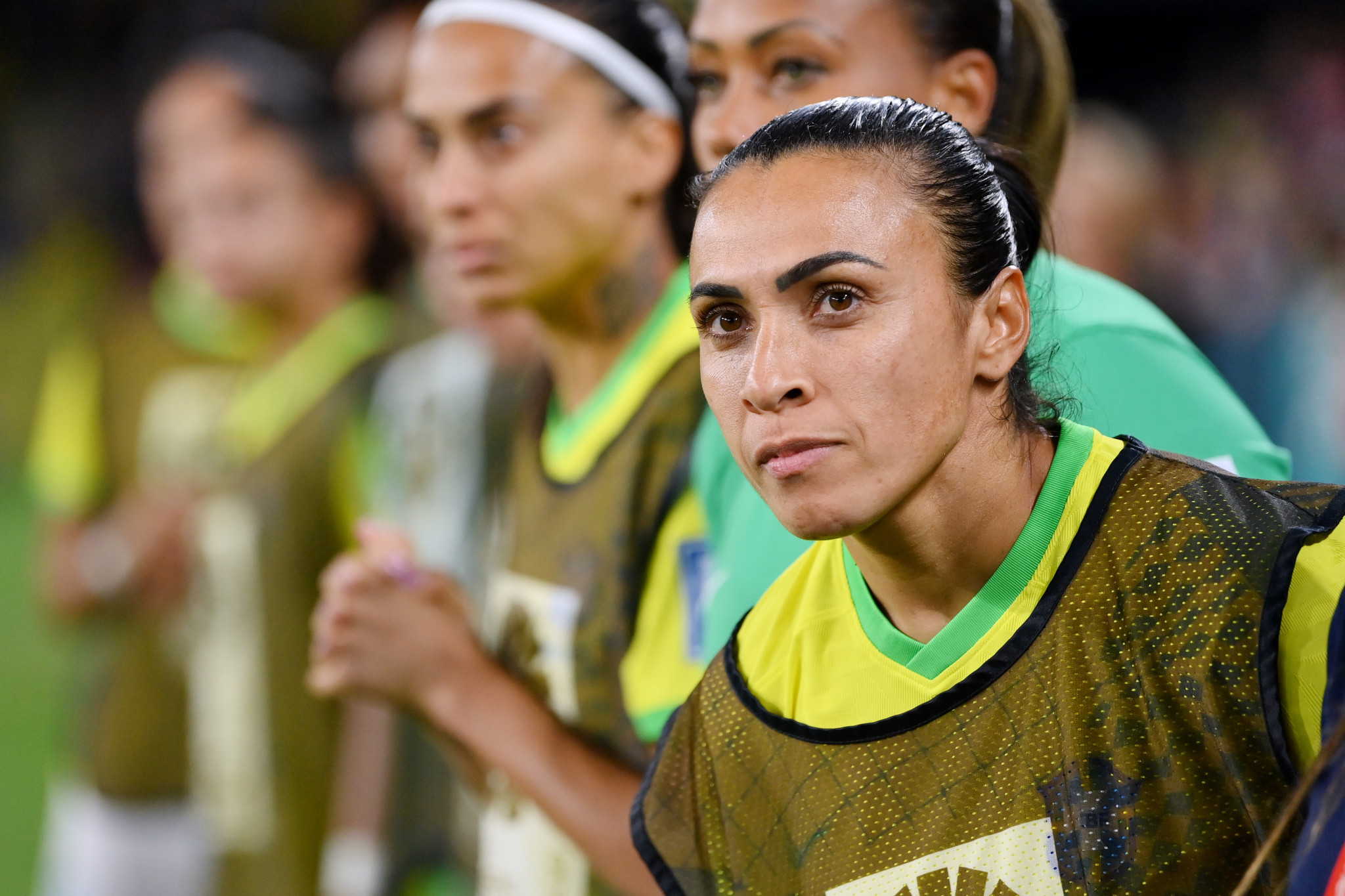 Marta, suspended after a red card against Spain. GETTY IMAGES
